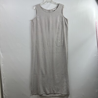 Vintage Uniform John Paul Richard Maxi Dress Sz Large Brown Gingham Sleeveless | eBay Vintage Uniform John Paul Richard Maxi Dress Sz Large Brown Gingham Sleeveless | eBay