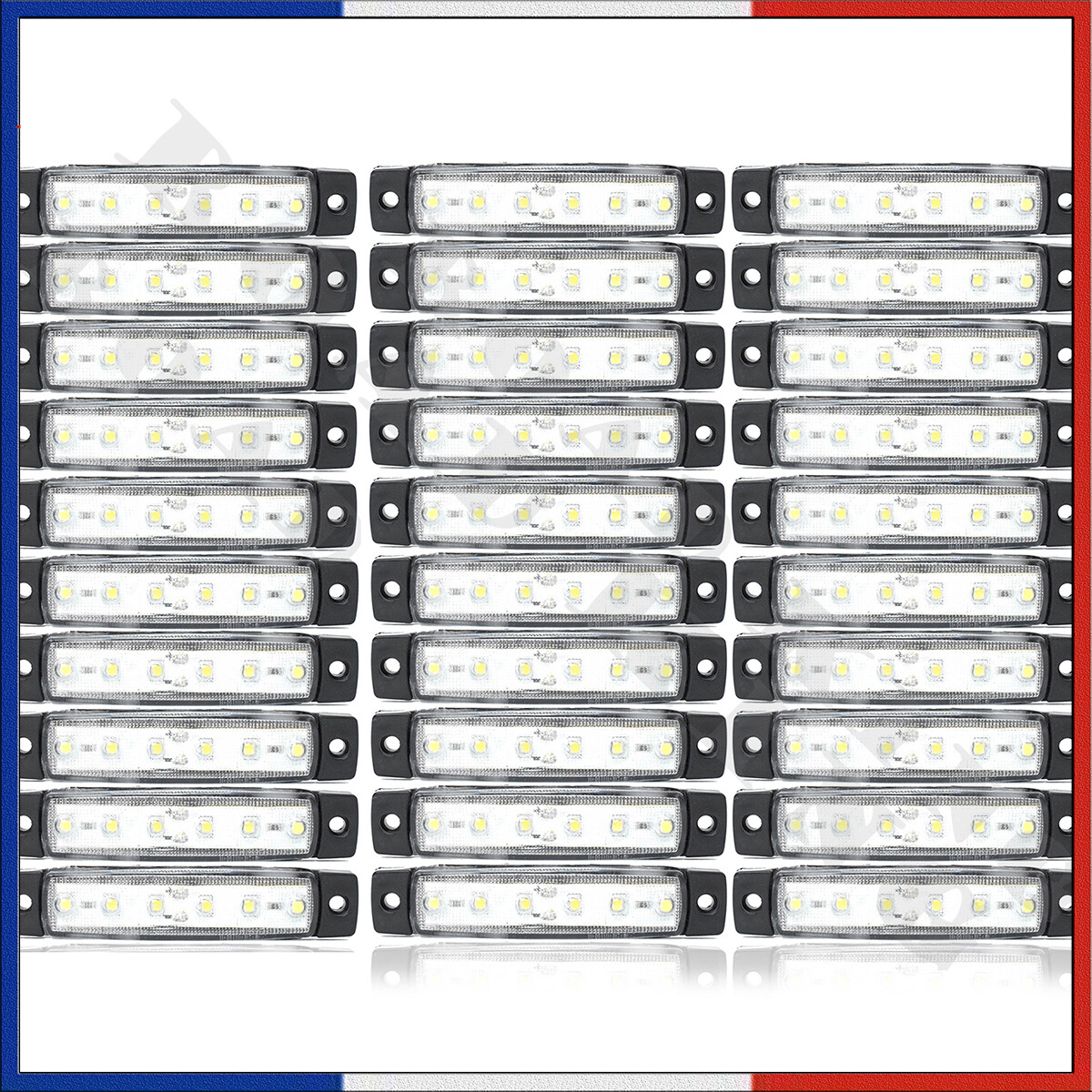 Feu de signalisation blanc 24V à 6 LED contre les pannes sur camion Daf