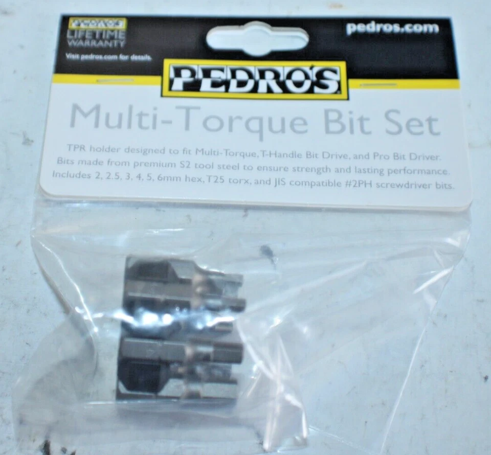 Juego de brocas multi-torque para bicicleta Pedro's 2,2,5,3,4,5,6 mm hexagonal T25 #2PH JIS se envía gratis Foto 2 de 4