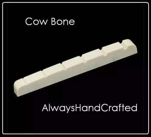 AlwaysHandCrafted Slotted LEFTY BONE NUT for FENDER Guitar - 43mm / 1 11/16"
