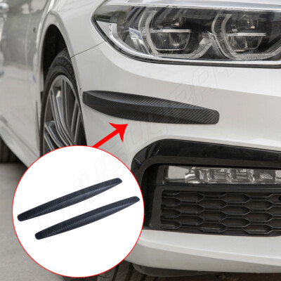2-Piece Carbon Fiber Bumper Corner Protectors - Scratch Proof Strips For Cars & SUVs