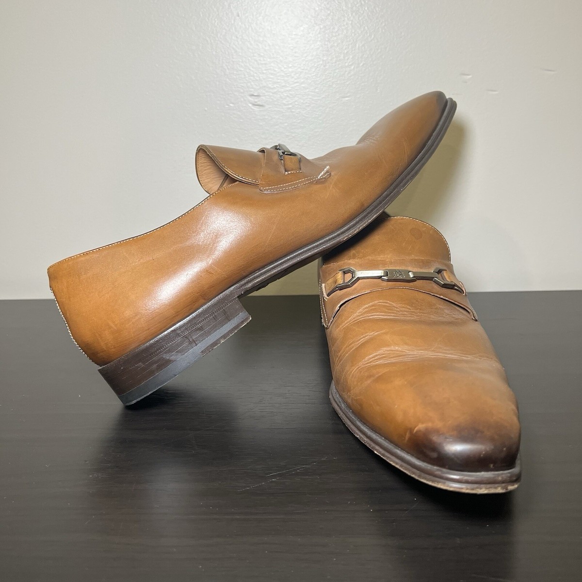 Mezlan Doria Custom Horsebit Loafer Brown Leather Men display picture 1
