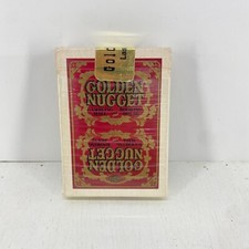 Golden Nugget Vintage Las Vegas Casino Red Playing Cards Gold Seal READ
