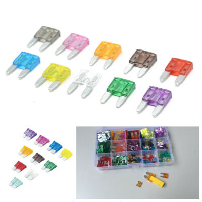 165X Car Motorcycle ATC Mini Low Profile Blade Fuse Assortment Fuses Kit 10-32V