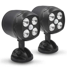 Outdoor Motion Sensor Light Battery Powered LED Spotlight Waterproof Motion  