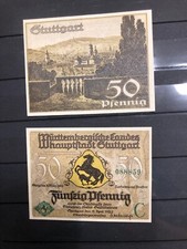 Notgeld Stuttgart 1921 50 fenigów jak nowy !!