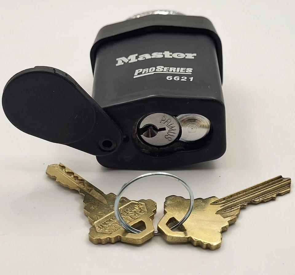 Master 6621WO Padlock W/ Schlage Primus High Security Cylinder, Comes W/2 Keys - Image 3 of 4