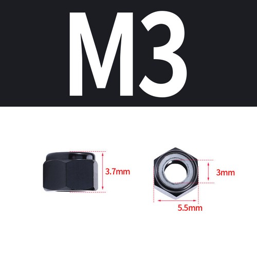 Sicherungsmutter Aluminum DIN 985 Selbstsichernde Muttern Stoppmuttern M2 ~ M8 - Picture 35 of 82