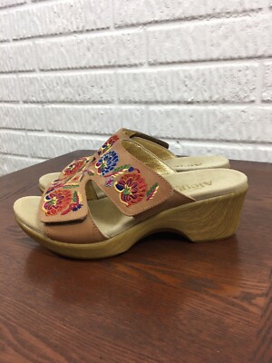 alegria embroidered sandals