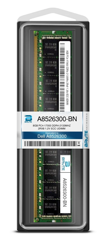 A8526300 - Dell Compatible 8GB PC4-17000 DDR4-2133Mhz 2Rx8 1.2v ECC UDIMM - Image 3 of 3