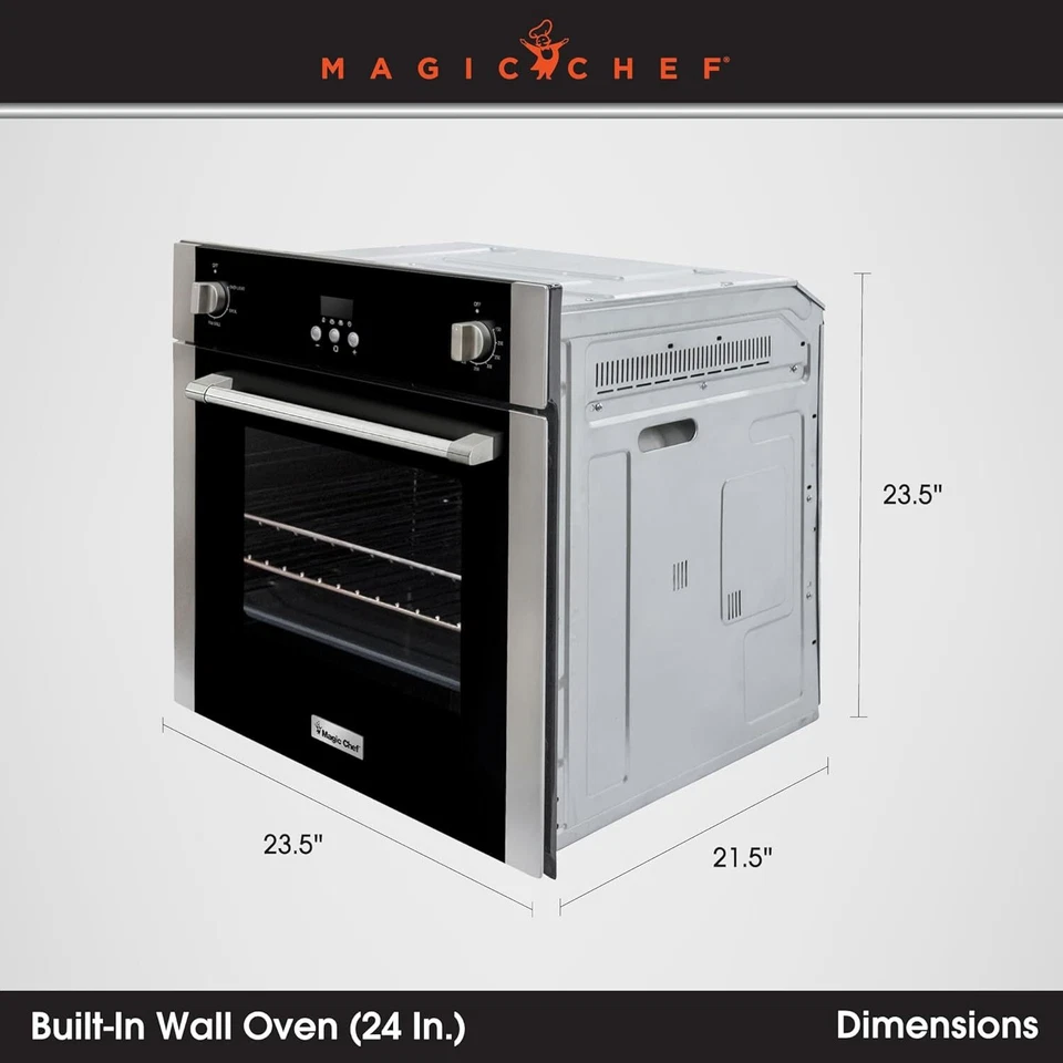 Magic Chef 24-Inch Built-In Electric Single Wall Oven, Stainless Steel - Image 4 of 4