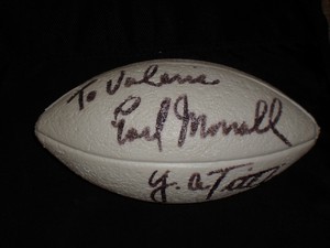 fran tarkenton autographed football