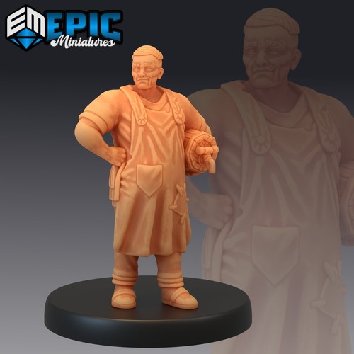 Townfolk Mini - DnD, Fantasy, RPG, Tabletop, Handcrafted, Dnd Townfolk Miniature - Picture 8 of 26