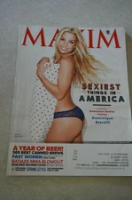 MAXIM Magazine, MARCH 2012, DOMINIQUE STORELLI Cover, 365 BEST CANNED BREWS!