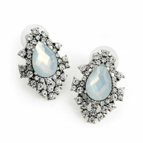 Glass Crystal Stud Costume Earrings