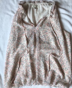 max studio bubble hem blouse