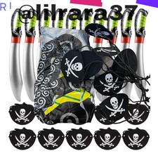 Pirate Birthday Party Set 23 Inch Sword Inflates and Eye Patches - 16 Pack 8 8