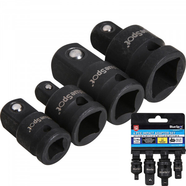 BlueSpot 4pc Impact Socket Converter Reducer Adapter Set 1/4"" 1/2"" 3/8""