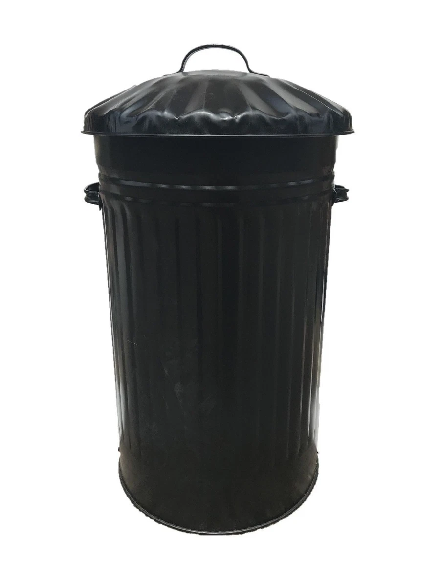 Black cheap metal dustbin