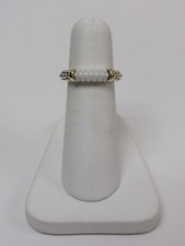 Designer LAGOS Sterling Silver 18k White Cera...