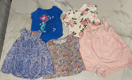 Lot of 5 Size 2T 24 Months Kule Silk Dress Old Navy Romper H&M Old Navy T-Shirts - Picture 1 of 17