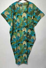 Indian Vintage 100 Cotton Long Beach Maxi Kaftan Dress One Size Caftan Kimono