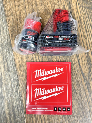 2 Pack Genuine Milwaukee Tools 48-11-2402 M12 12V Lithium-Ion Cordless Batteries