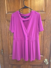 Torrid Pink V-Neck Blouse Size 1