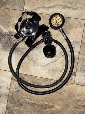 US Divers AquaLung Conshelf XII Regulator 1st 2nd Stage/Sherwood 5000 Gauge