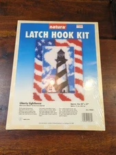 LIBERTY LIGHTHOUSE latch hook kit NEW sealed 20X27 National Yarn Craft Vintage 