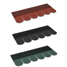 Bitumenschindeln Biberschwanz mit Glasvlieseinlage Dachschindeln Schindeln 2 m²