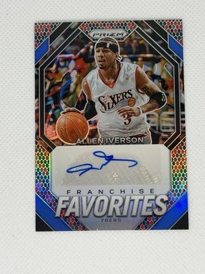 2023-24 Prizm Allen Iverson Franchise Favorites Signatures Snakeskin Prizm /15