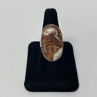 Crazy Lace Agate 925 Sterling Silver Statement Ring  Size 11.5 — photo 1