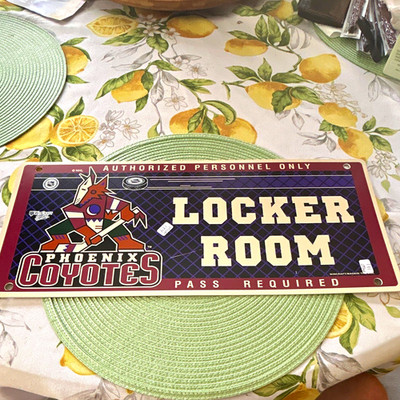 WinCraft Phoenix Coyotes NHL Locker Room Pass Required Authorized Personnel Sign
