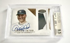 Derek Jeter 2016 Topps Dynasty Patch Auto 5/10 BGS 9.5/10!