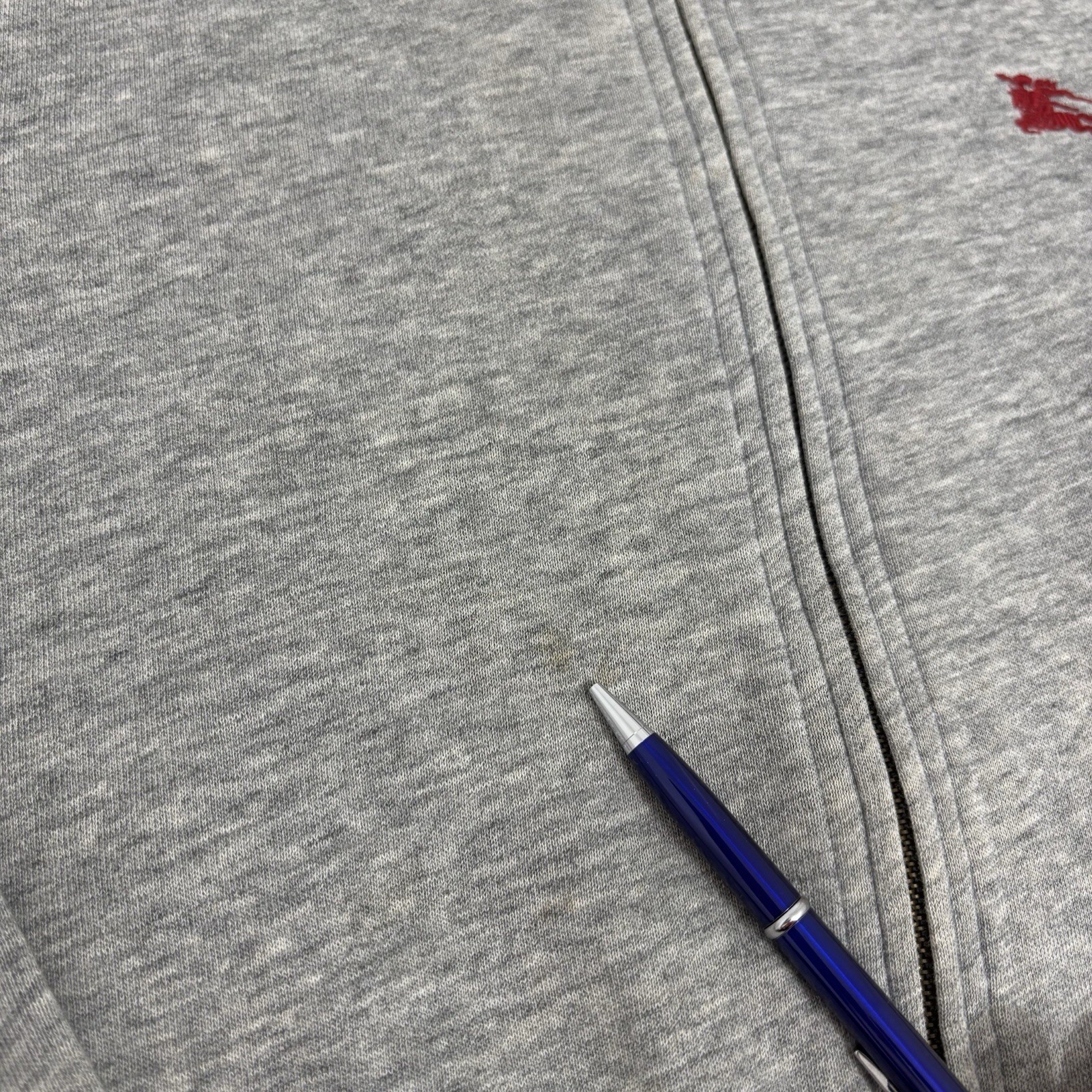 Burberry Brit Solid Grey Full Zip Up Sweater Wome… - image 4