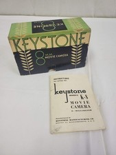 Vintage Keystone K-8 8mm Movie Camera Original Box and Manual
