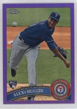 2011 Topps Chrome Retail Purple Refractor 205/499 Alexi Ogando #188 gh4