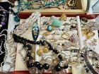 Splendid 122Pc BrokenBow OK Vintage Modern Costume Jewelry Lot Rings Rhinestones