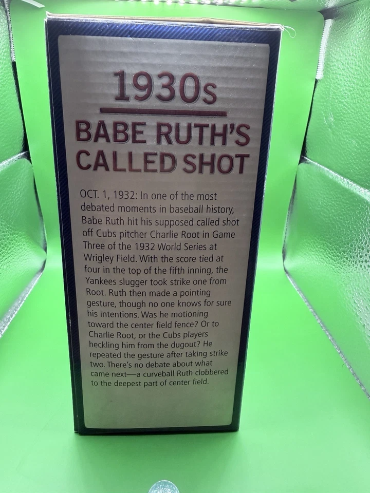 New York Yankees Babe Ruth Called Shot Bobblehead MLB Wrigley Field - Image 2 of 4