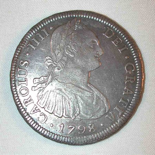 1798 Spain Carolus IIII Charles III Silver Coin Bolivia 8 Reales Mint Mark PTS - 第 2/5 張圖片