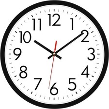 Lumuasky 14 Inch Modern Wall Clock Battery Operated Silent 14 Inch, Black-1