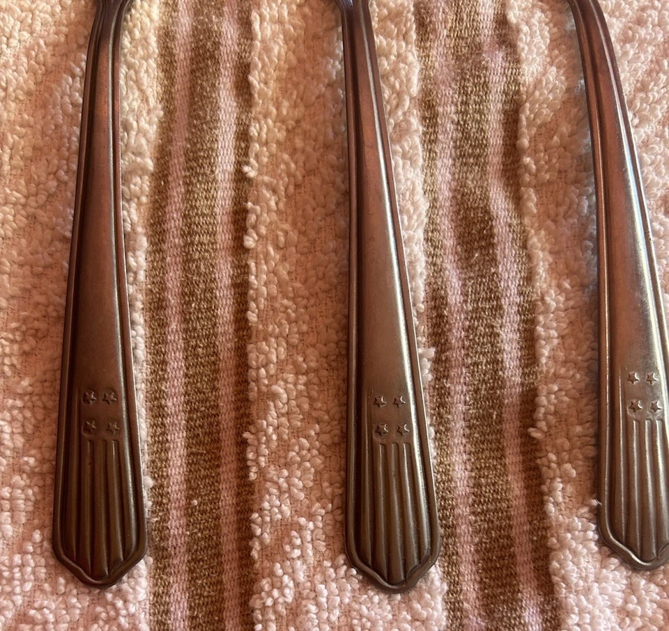 Garfo Walco ESTRELAS E TIRAS aço inoxidável 18/10 ~7” conjunto de 3 - Imagem 3 de 4