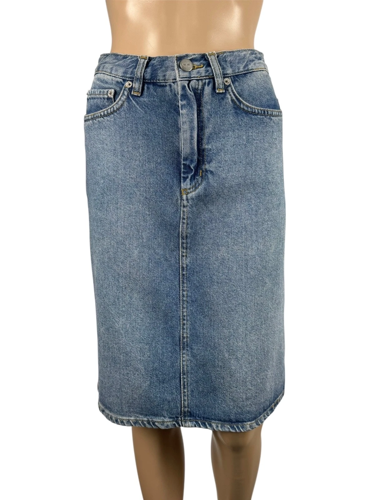 Wood Wood Denim Midi Skirt size XS