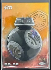 2025 Topps Chrome Star Wars BB-9E The Last Jedi Gold Refractor 04/50 #105