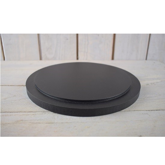Wooden Base for Glass Dome Diameter 22 cm Black