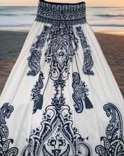 Women's 646 MAIN Maxi Bohemian Sheer Flowing Dress (One Size) Tall