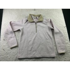 Old Navy Women's Fleece Pullover Sweater Medium Light Pink 1/4 Zip