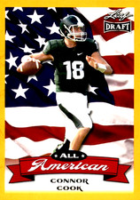 2016 Leaf Draft ALL AMERICAN GOLD #3 Connor Cook Michigan State Spartans Raiders