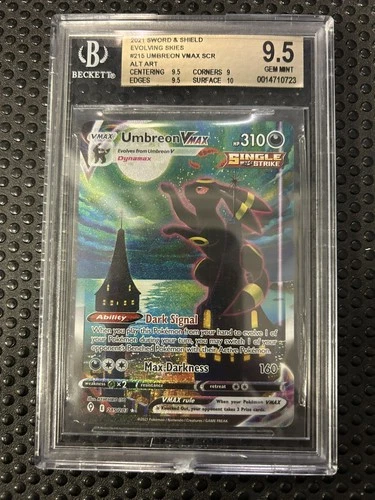 2021 POKEMON EVOLVING SKIES UMBREON VMAX ALT ART MOONBREON #215 BGS 9.5